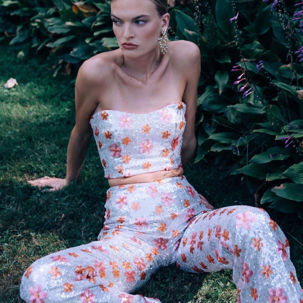 Markarian silver sequin PANTS